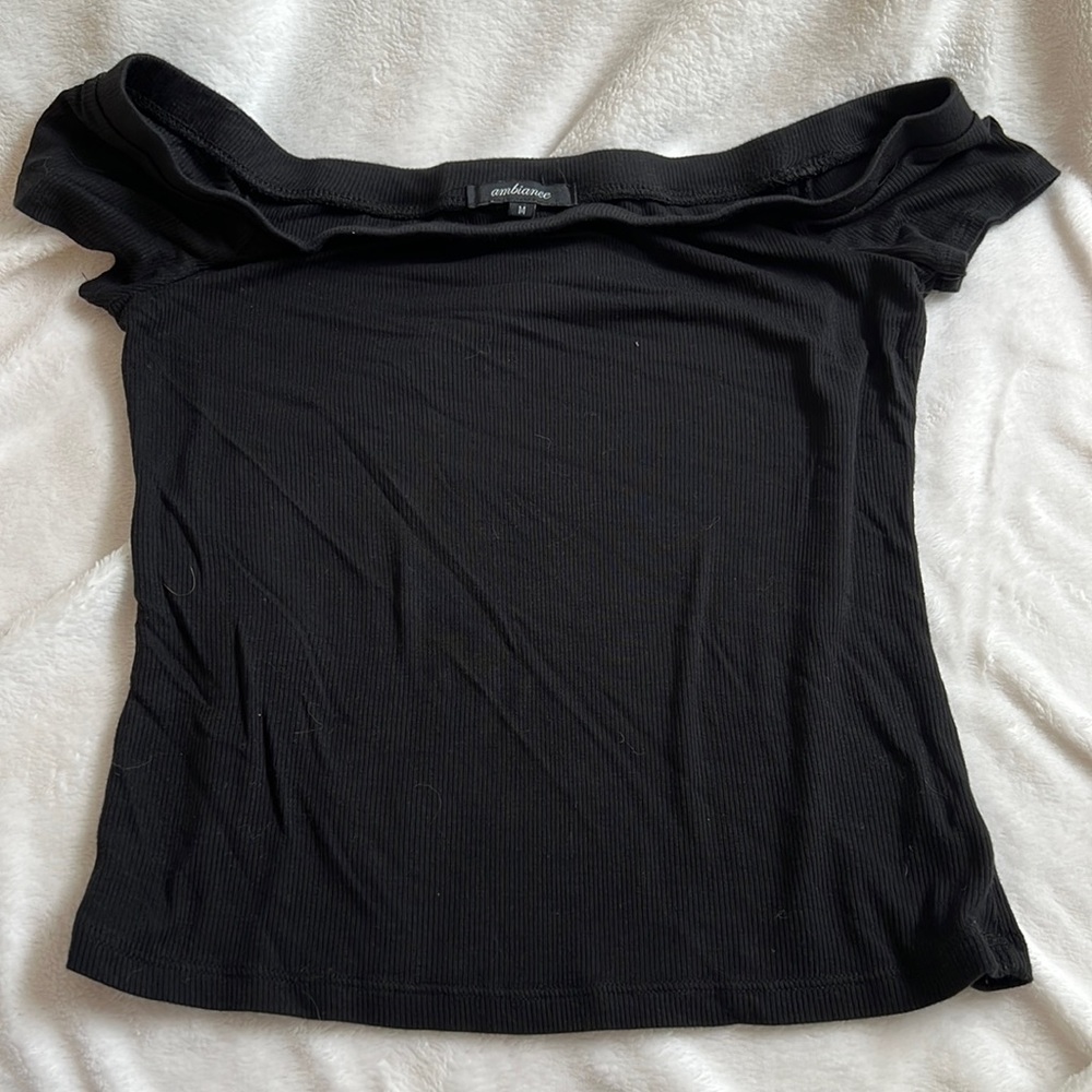 black off the shoulder top